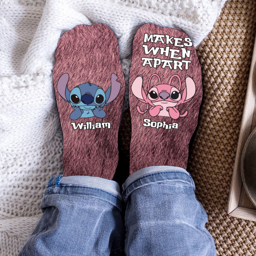 Nothing Makes Sense When We're Apart - Personalized Ohana Socks