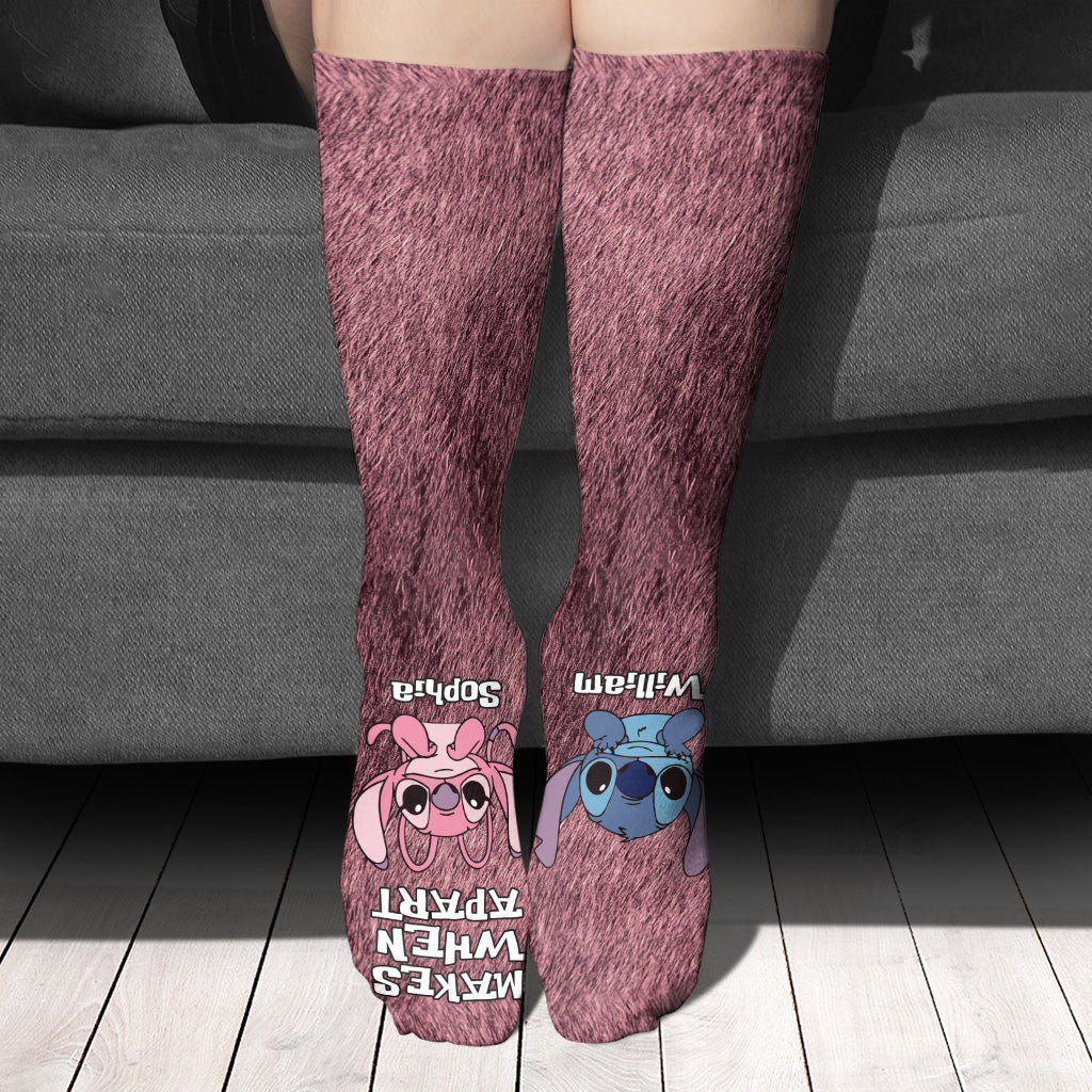 Nothing Makes Sense When We're Apart - Personalized Ohana Socks