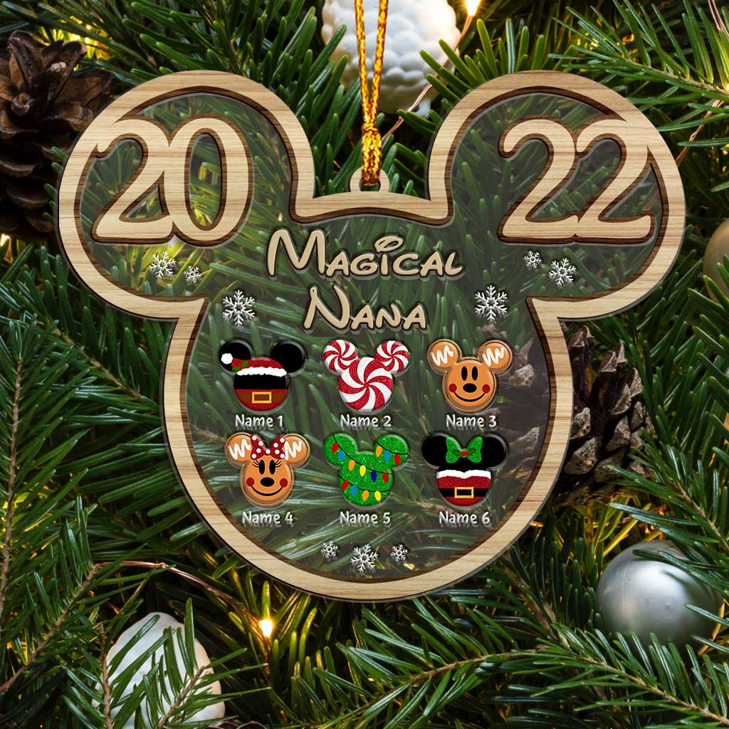 Grandma Mouse - Personalized Christmas Grandma Layers Mix Ornament
