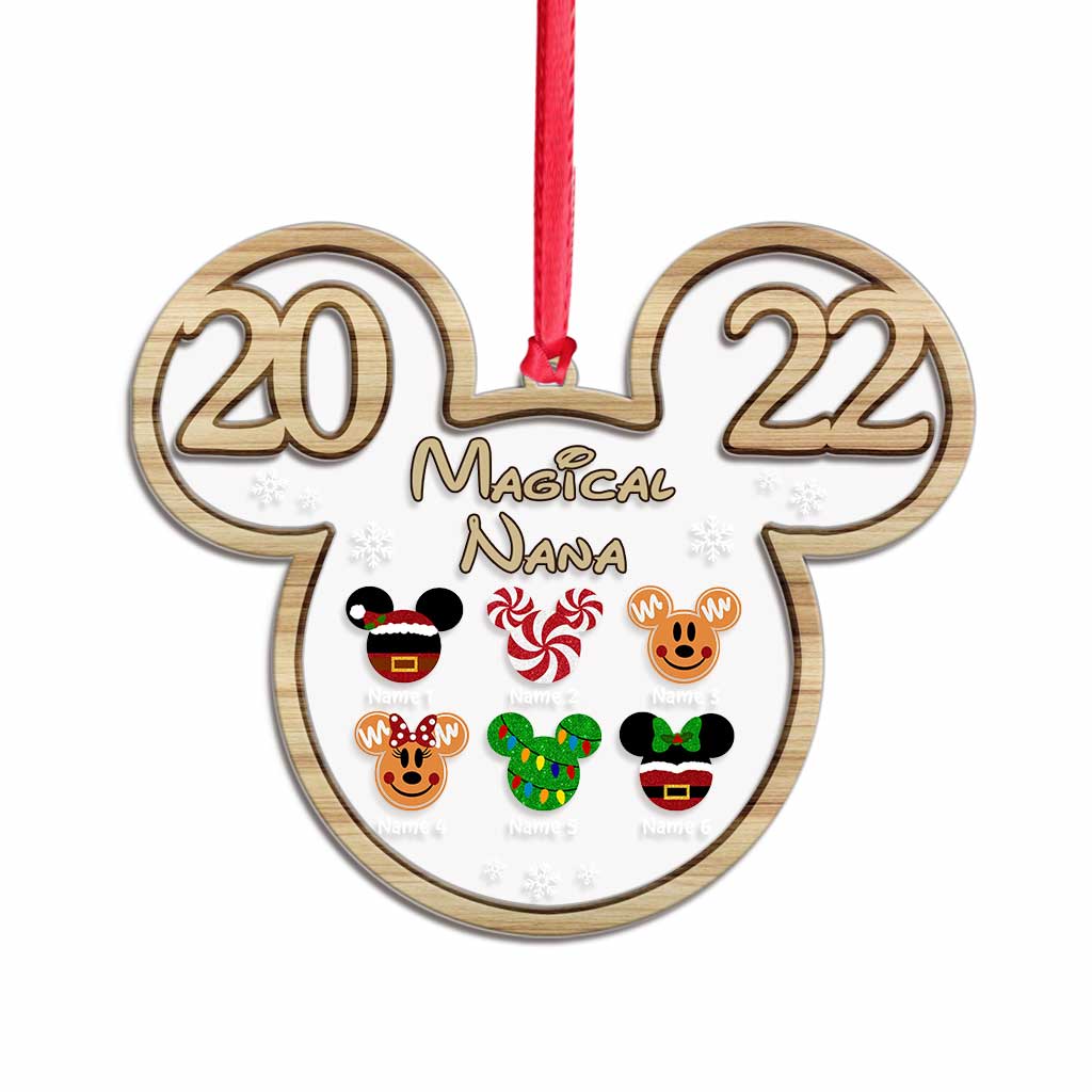 Grandma Mouse - Personalized Christmas Grandma Layers Mix Ornament