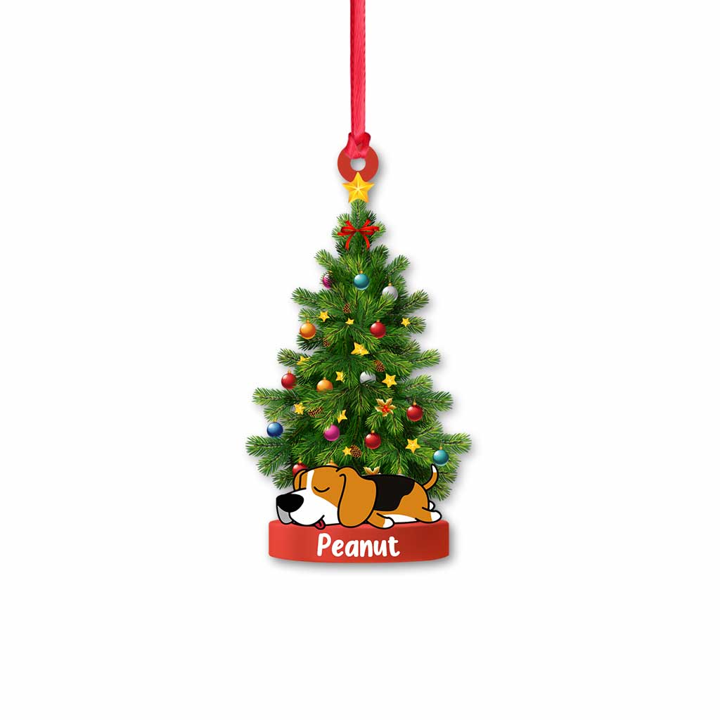 Love My Dog - Personalized Christmas Dog Transparent Ornament