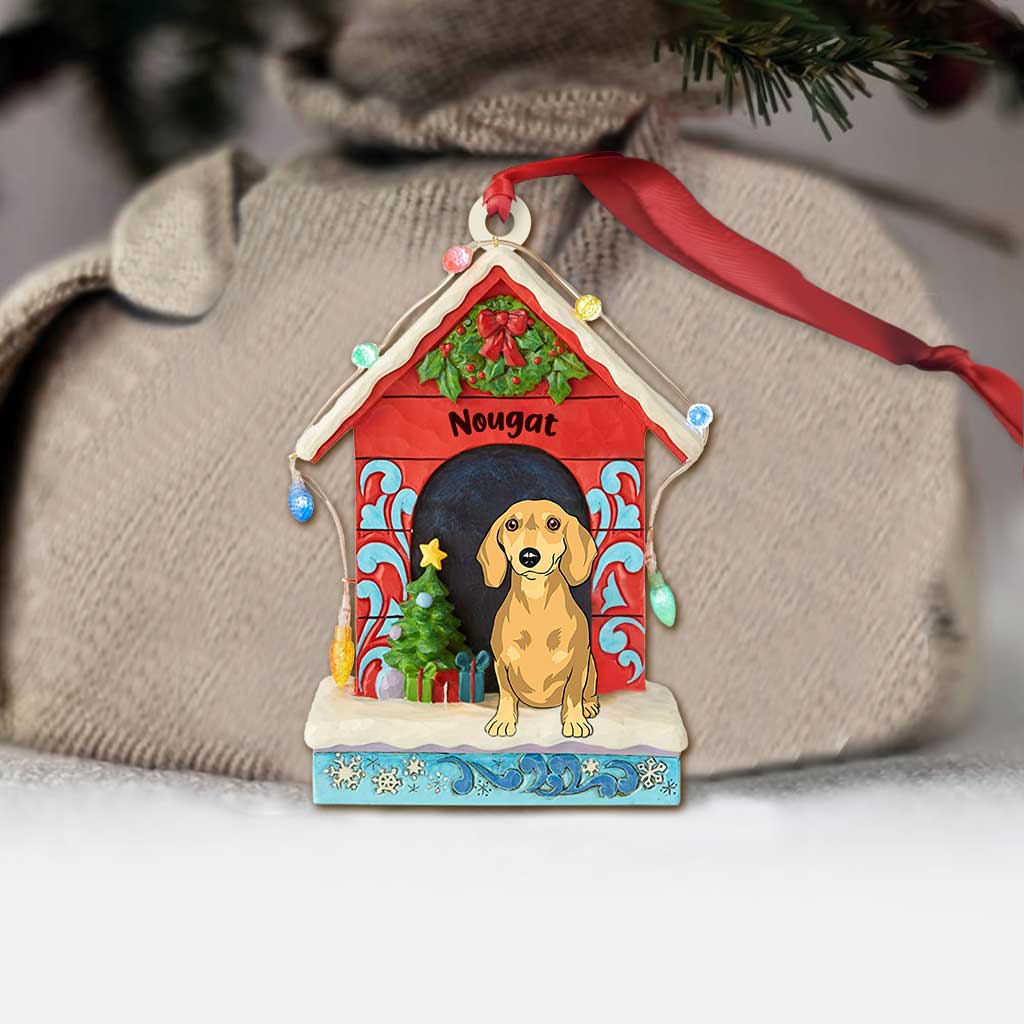 Love My Dog - Personalized Christmas Dog Transparent Ornament