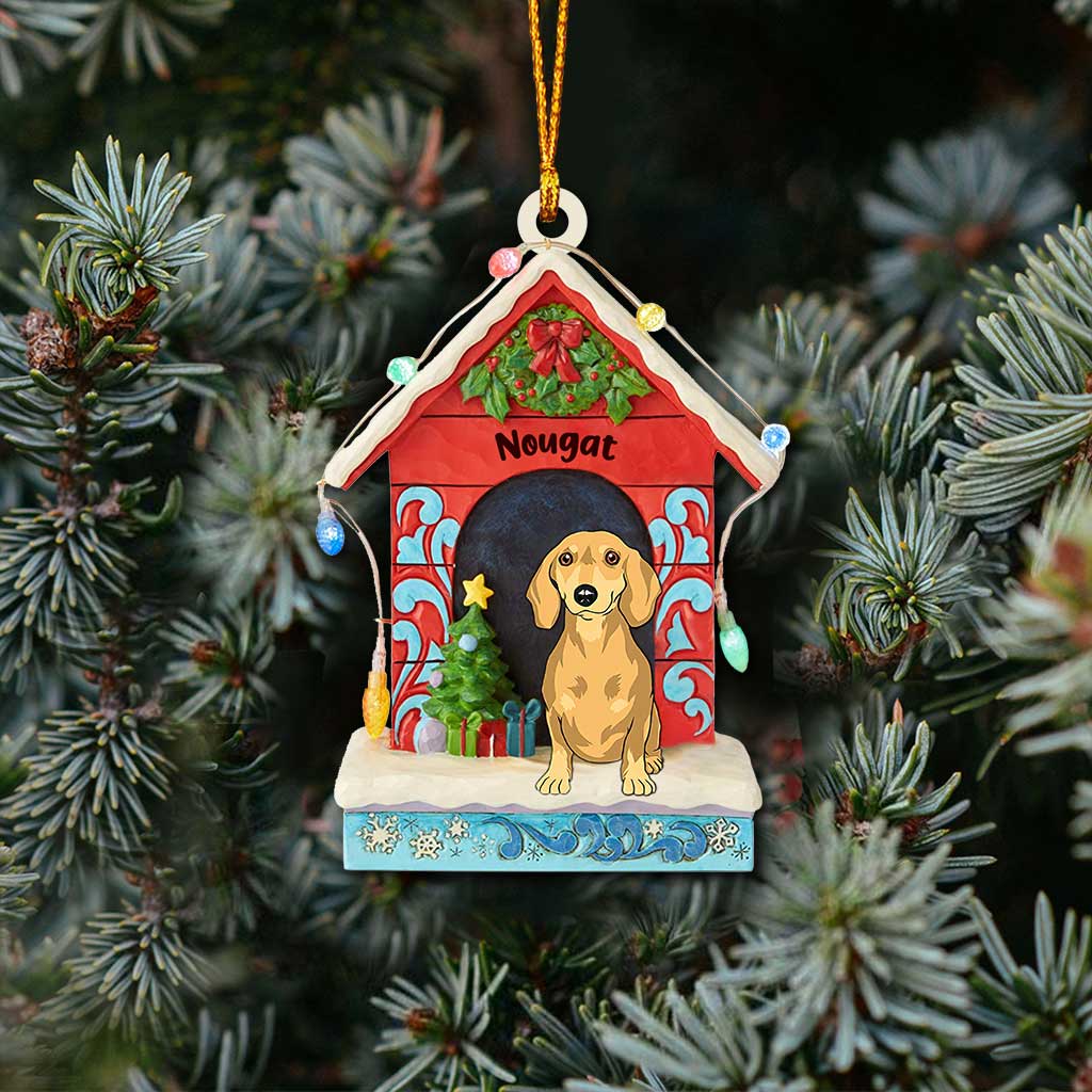 Love My Dog - Personalized Christmas Dog Transparent Ornament