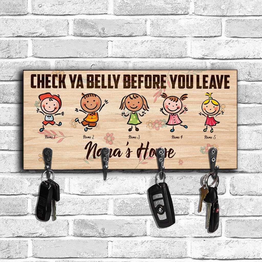 Check Ya Belly Before You Leave Grandma's House - Personalized Grandma Key Rack