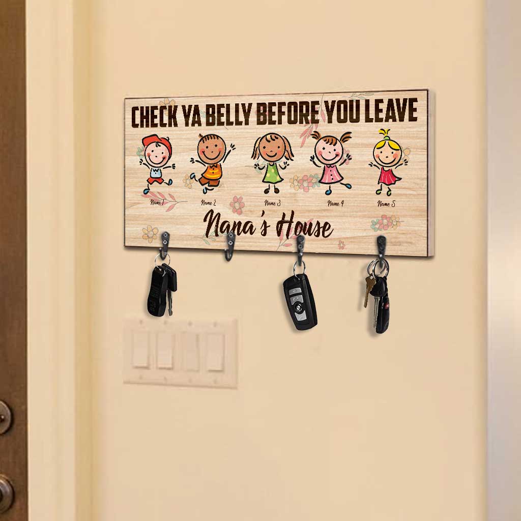 Check Ya Belly Before You Leave Grandma's House - Personalized Grandma Key Rack