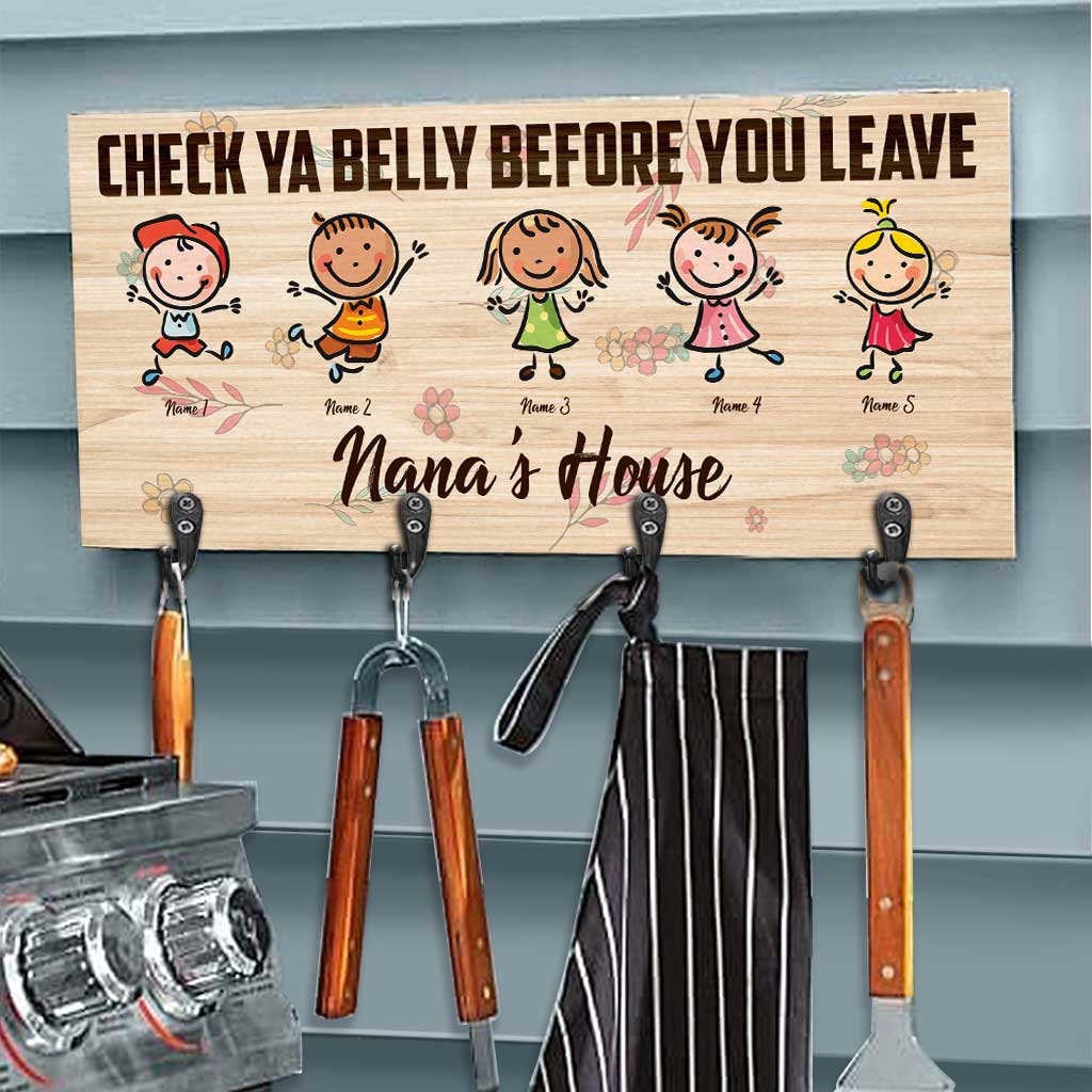 Check Ya Belly Before You Leave Grandma's House - Personalized Grandma Key Rack