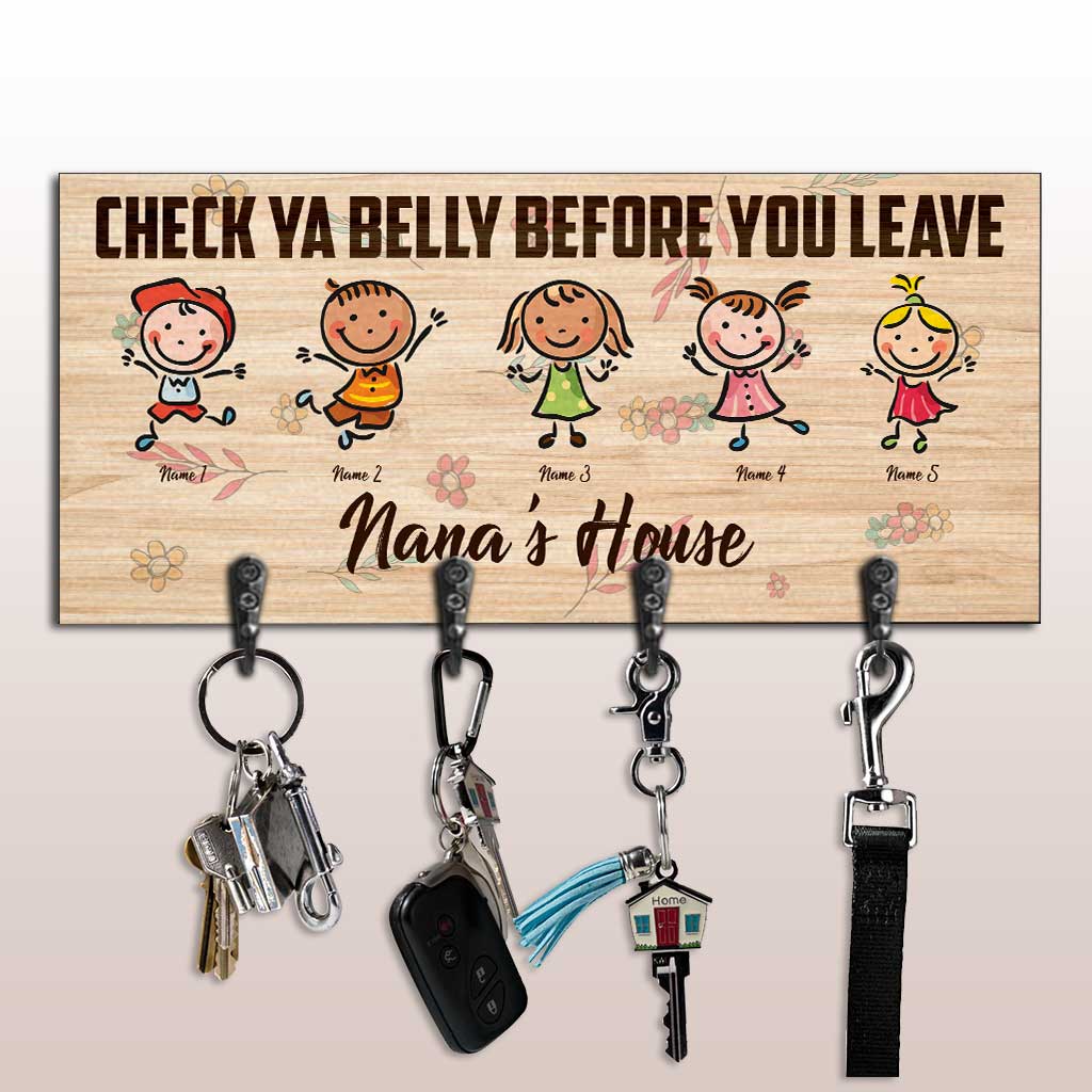 Check Ya Belly Before You Leave Grandma's House - Personalized Grandma Key Rack