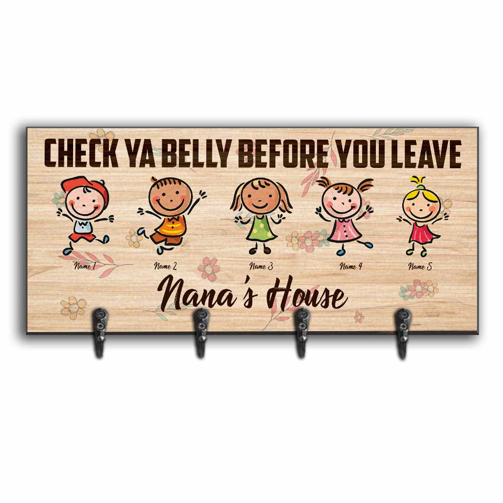 Check Ya Belly Before You Leave Grandma's House - Personalized Grandma Key Rack