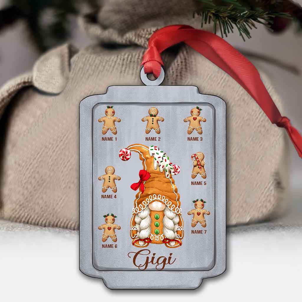 Gingerbread - Personalized Christmas Grandma Ornament (Printed On Both Sides)
