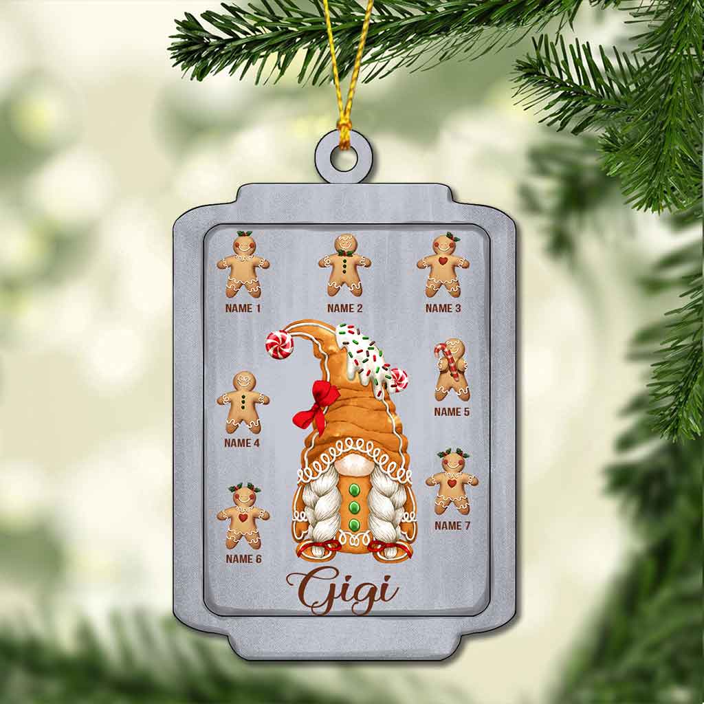 Gingerbread - Personalized Christmas Grandma Ornament (Printed On Both Sides)