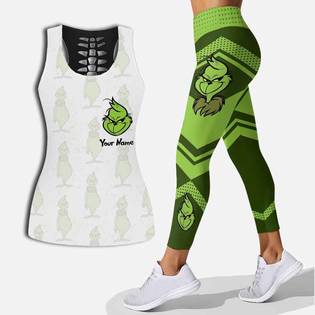 Rock Paper Scissors I Win - Personalized Hollow Tank Top And Leggings