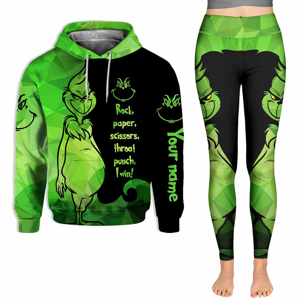 Rock Paper Scissors I Win - Personalized Hoodie and Leggings