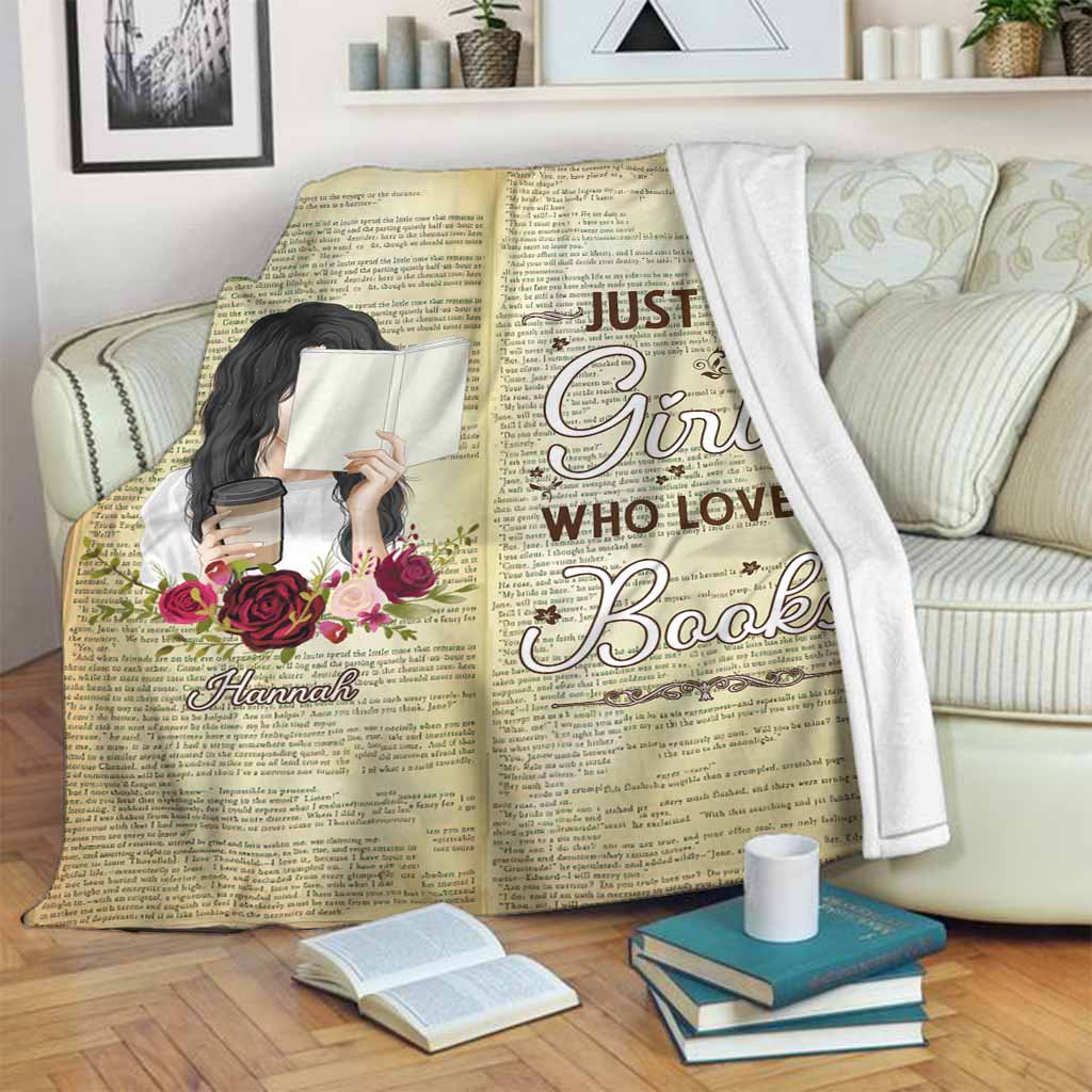 Just A Girl Who Loves Books - Personalized Book Blanket