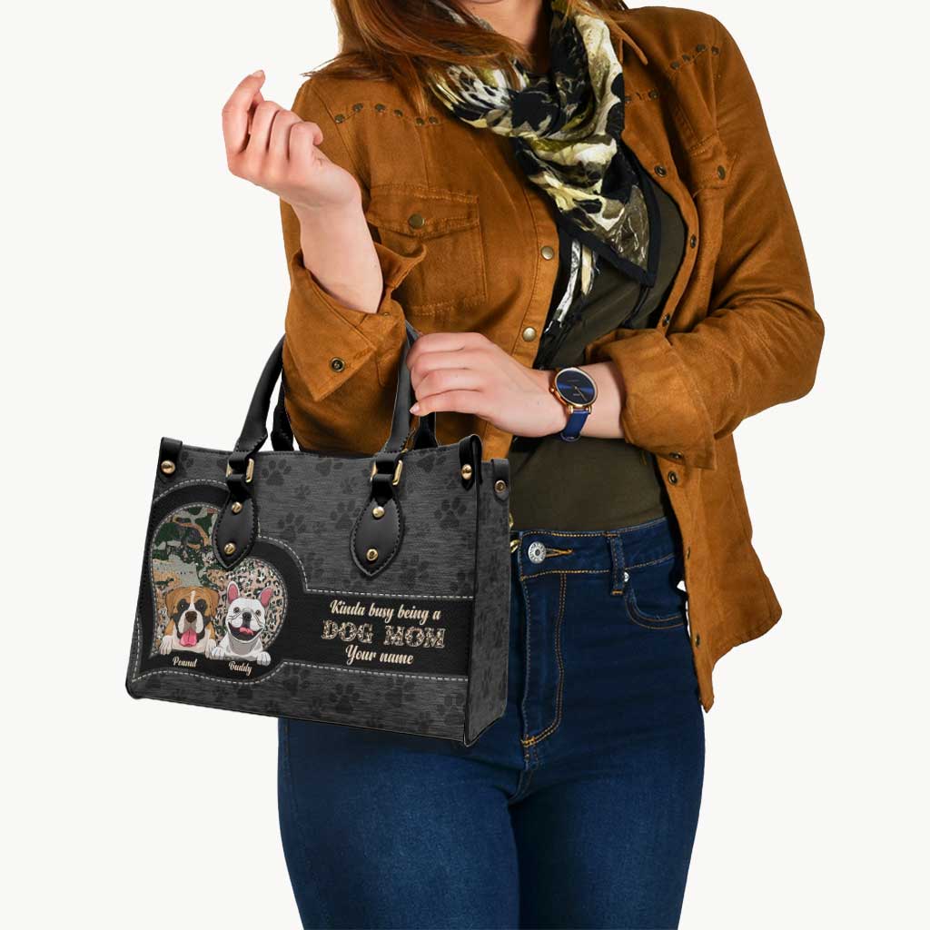 Dog Mom - Personalized Dog Leather Handbag