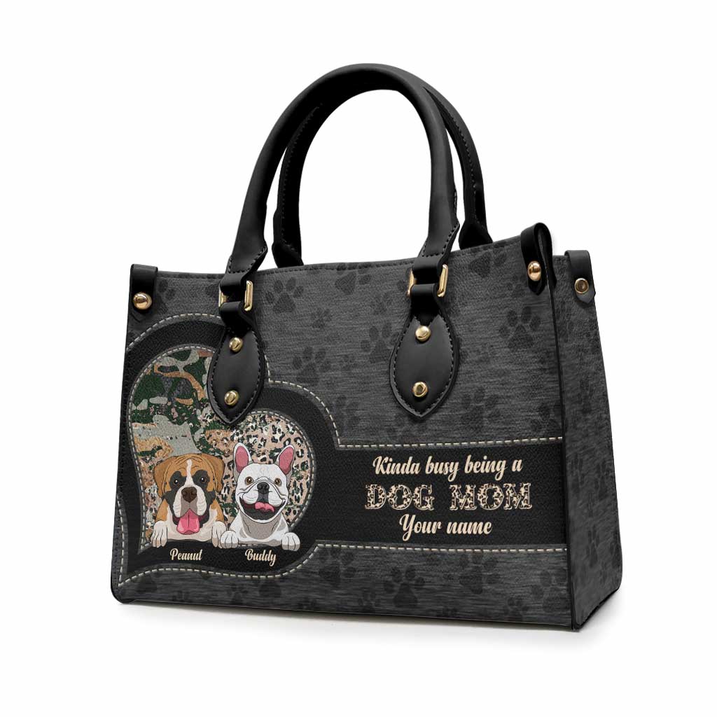 Dog Mom - Personalized Dog Leather Handbag