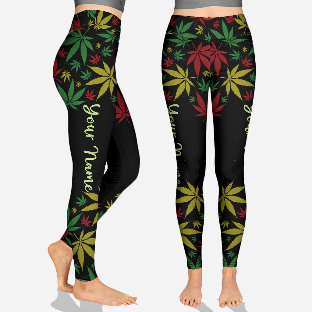 I'm Not Perfect - Personalized Weed Hollow Tank Top and Leggings