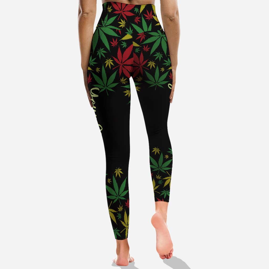 I'm Not Perfect - Personalized Weed Hollow Tank Top and Leggings