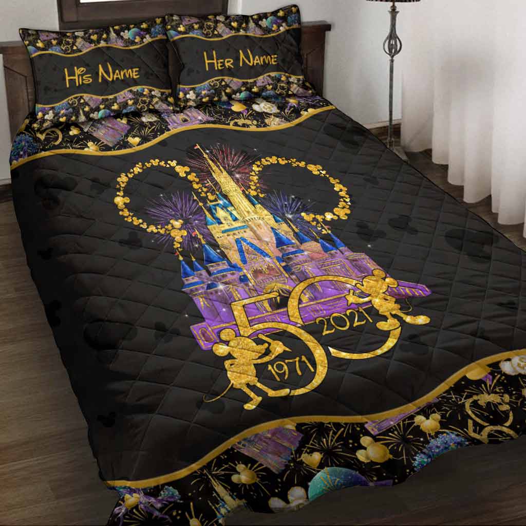 50th Anniversary Magic Kingdom - Personalized Mouse Quilt Set