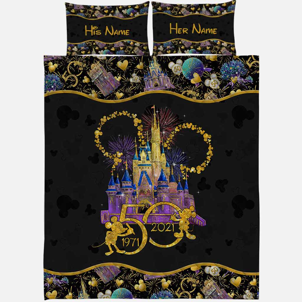 50th Anniversary Magic Kingdom - Personalized Mouse Quilt Set