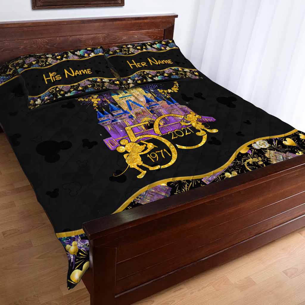 50th Anniversary Magic Kingdom - Personalized Mouse Quilt Set