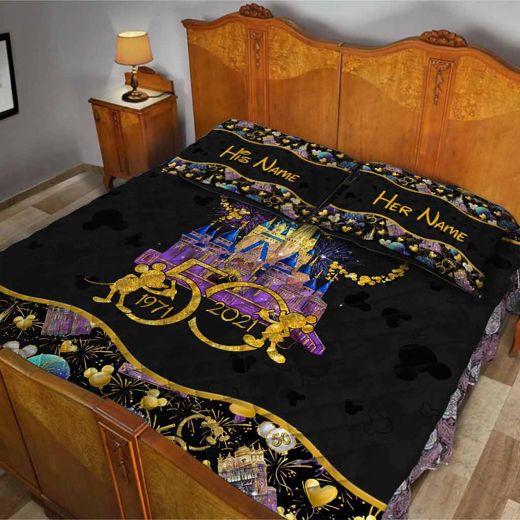 50th Anniversary Magic Kingdom - Personalized Mouse Quilt Set