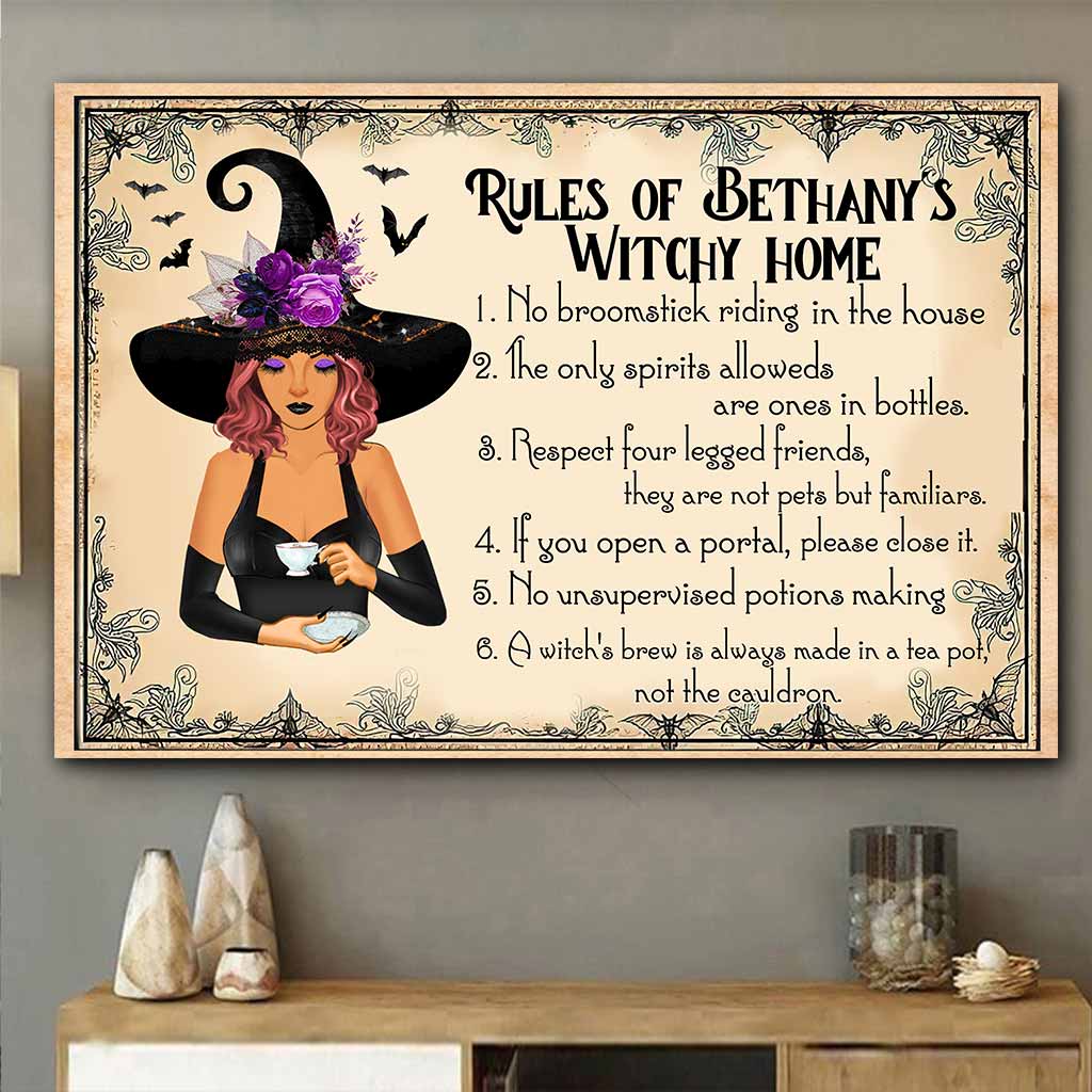 Witch House Rules - Personalized Poster