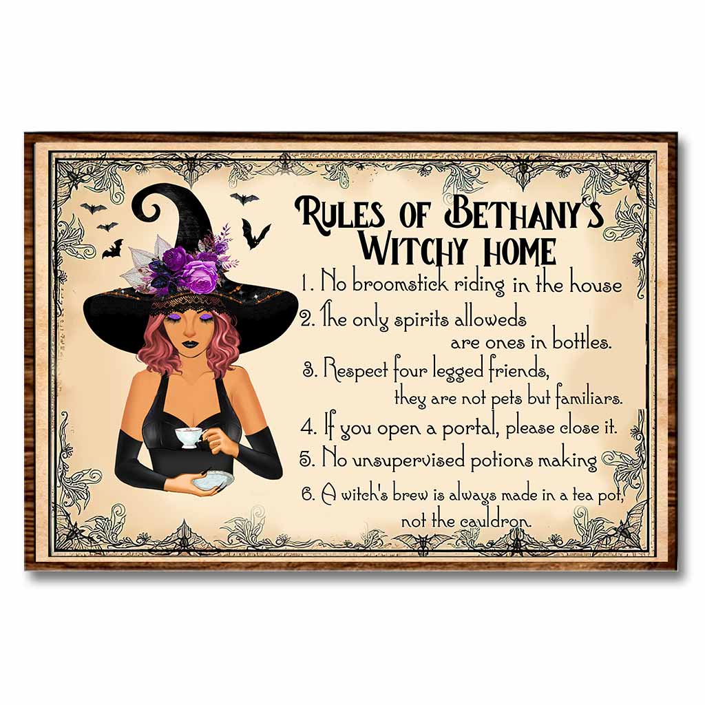 Witch House Rules - Personalized Poster