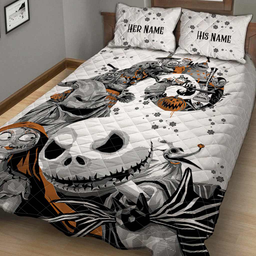 Nightmare Couple - Personalized Quilt Set