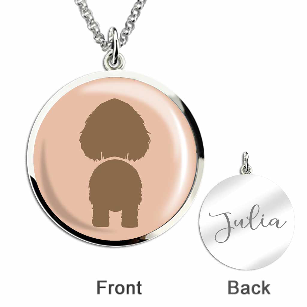 Best Dog Mom Ever - Personalized Mother's Day Dog Round Pendant Necklace