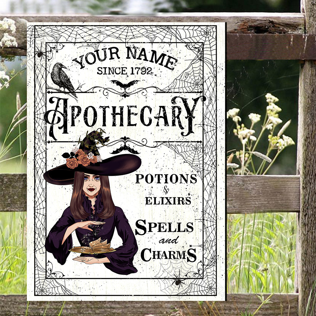 Spells And Charms - Personalized Witch Rectangle Metal Sign