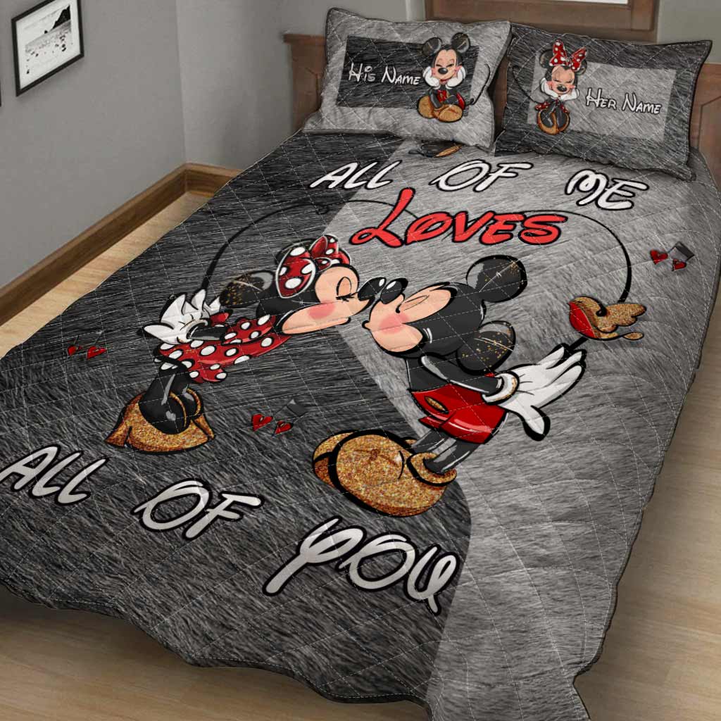 All Of Me Loves - Personalized Mouse Quilt Set