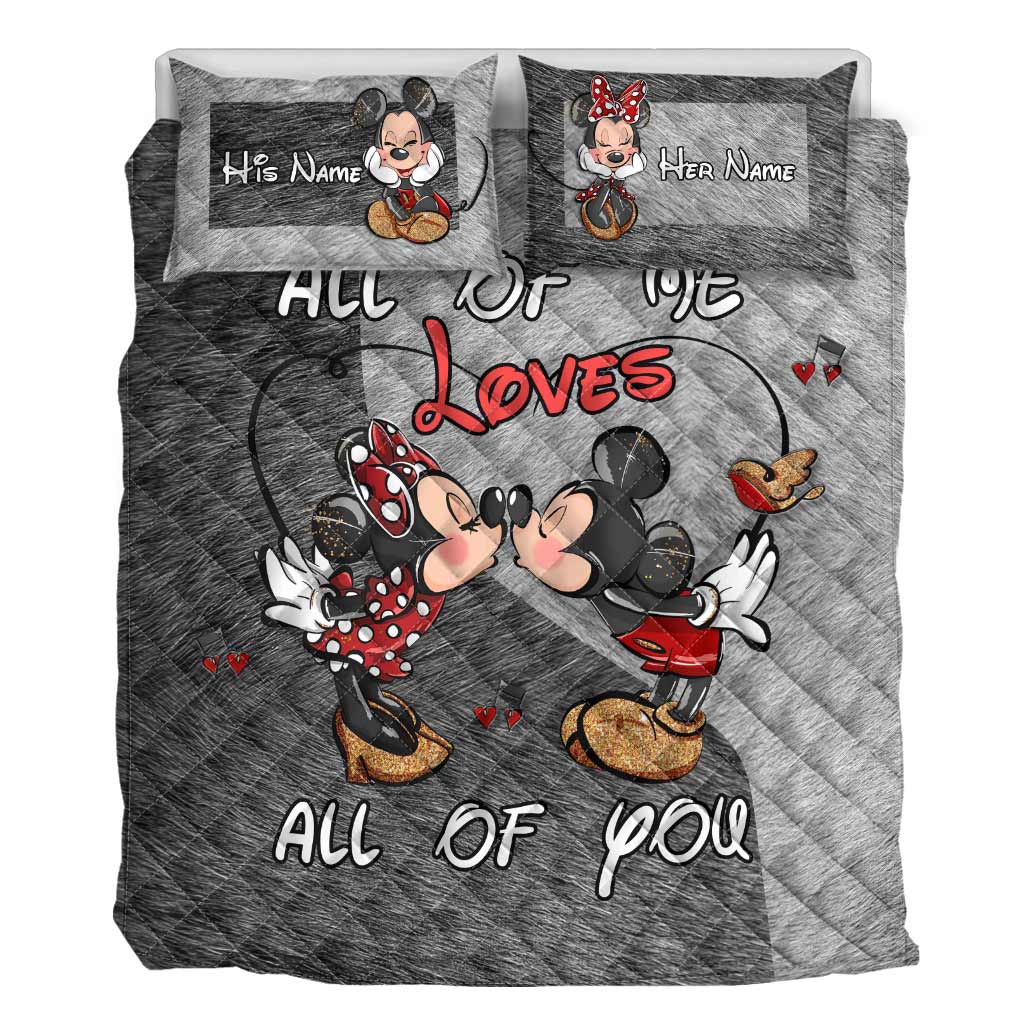 All Of Me Loves - Personalized Mouse Quilt Set