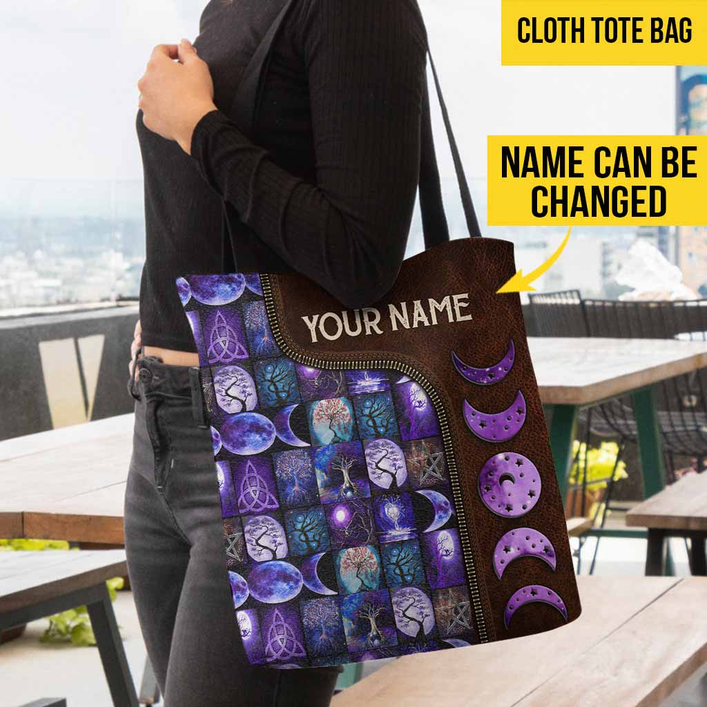 Triple Goddess Purple Moon Phases - Witch Personalized Tote Bag