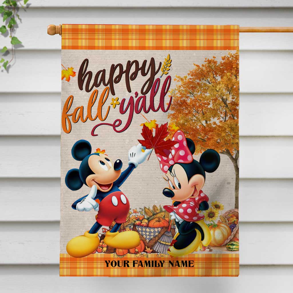 Happy Fall - Personalized Fall Mouse House Flag