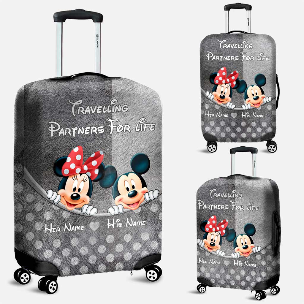 Traveling Partners For Life - Personalized Mouse Luggage Cover