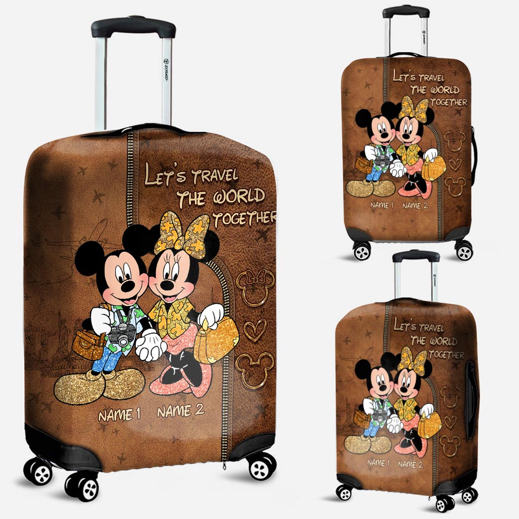 Let's Travel The World Together - Personalized Mouse Luggage Cover