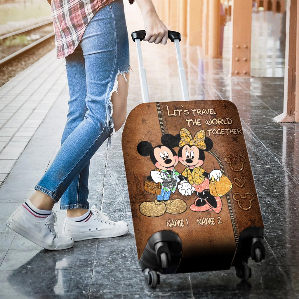 Let's Travel The World Together - Personalized Mouse Luggage Cover