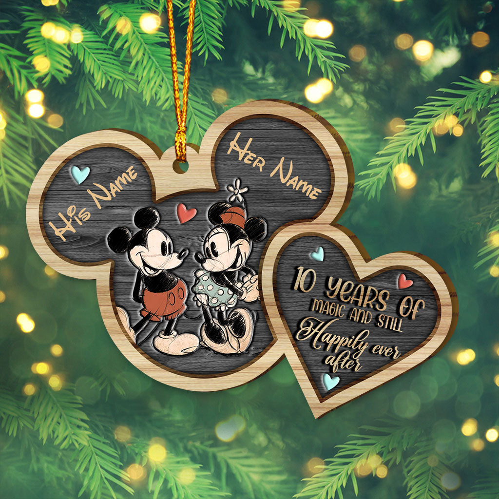 Still Happily Ever After - Personalized Christmas Mouse Ornament (Printed On Both Sides)