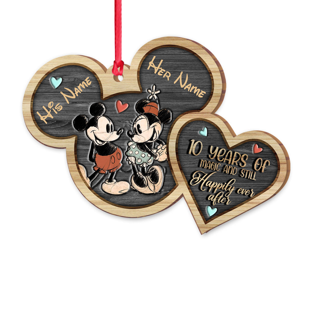 Still Happily Ever After - Personalized Christmas Mouse Ornament (Printed On Both Sides)