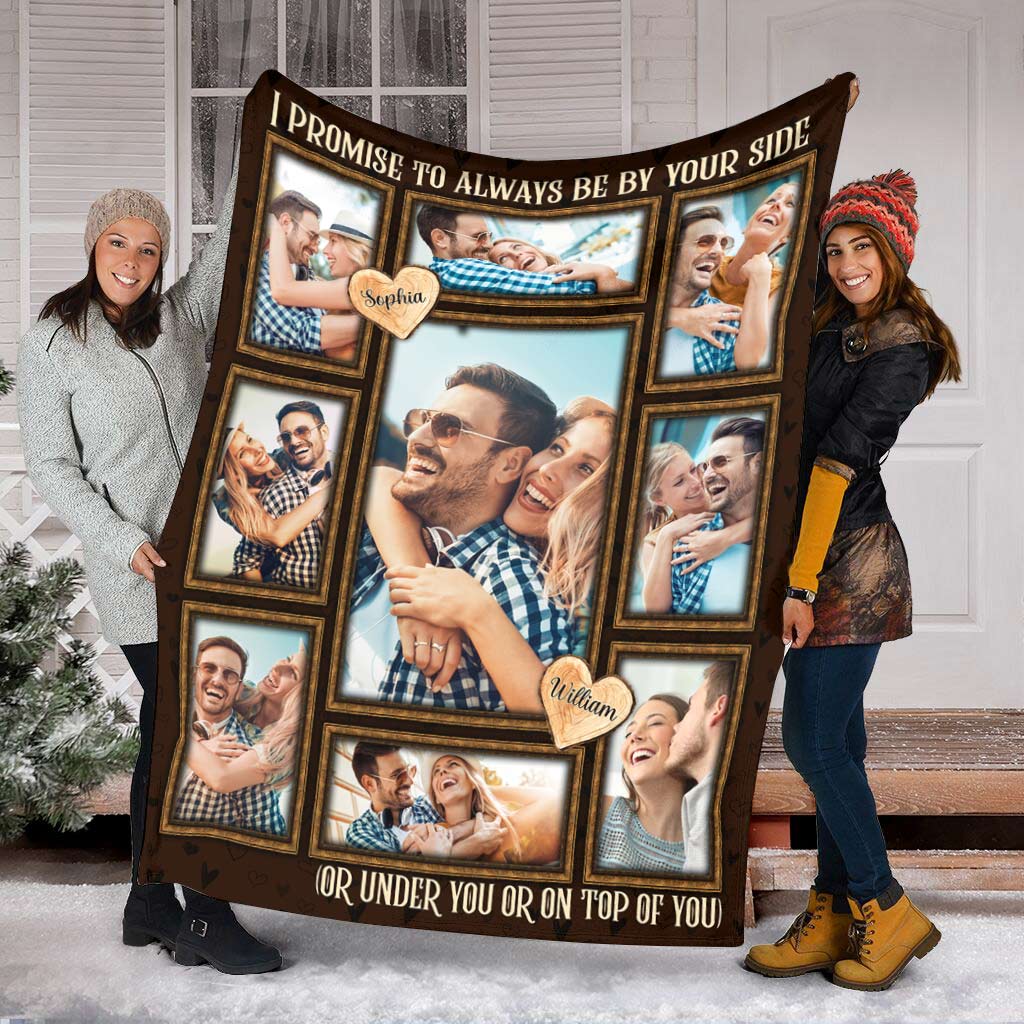 I Promise To Always Be By Your Side - Personalized Couple Couple Blanket