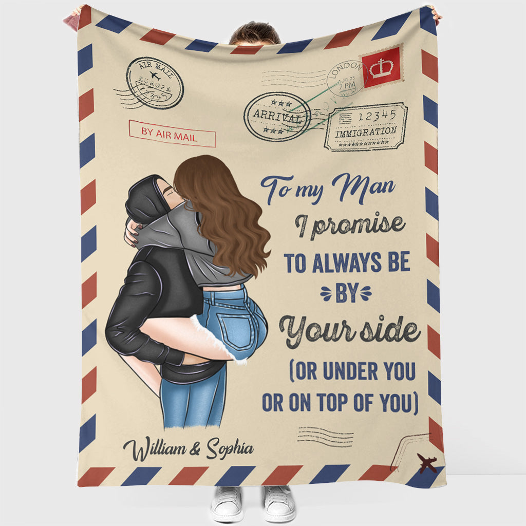 I Promise To Be By Your Side - Personalized Couple Blanket