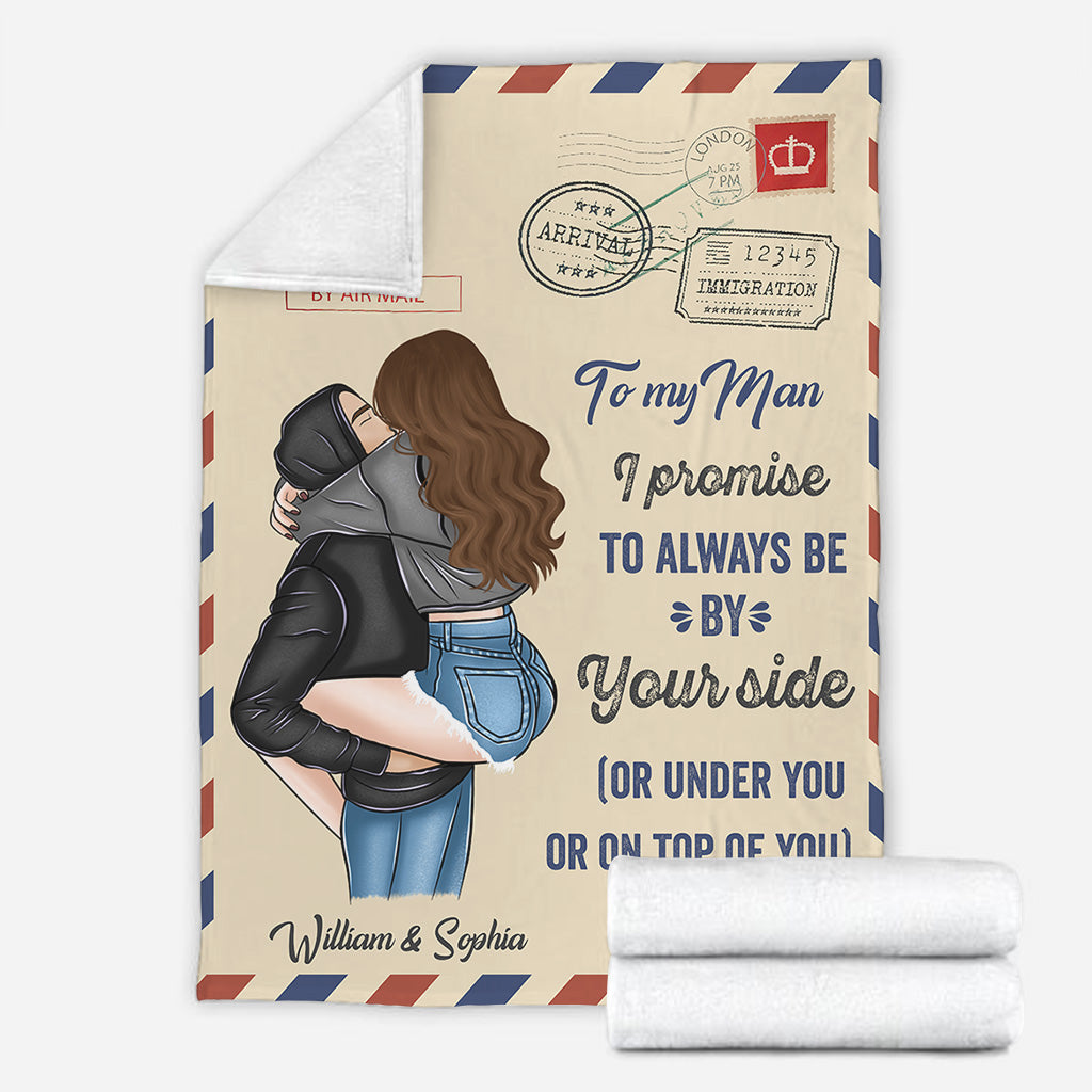 I Promise To Be By Your Side - Personalized Couple Blanket