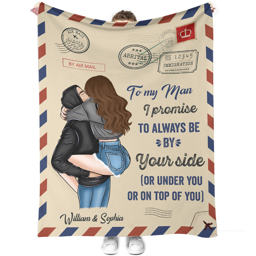 I Promise To Be By Your Side - Personalized Couple Blanket