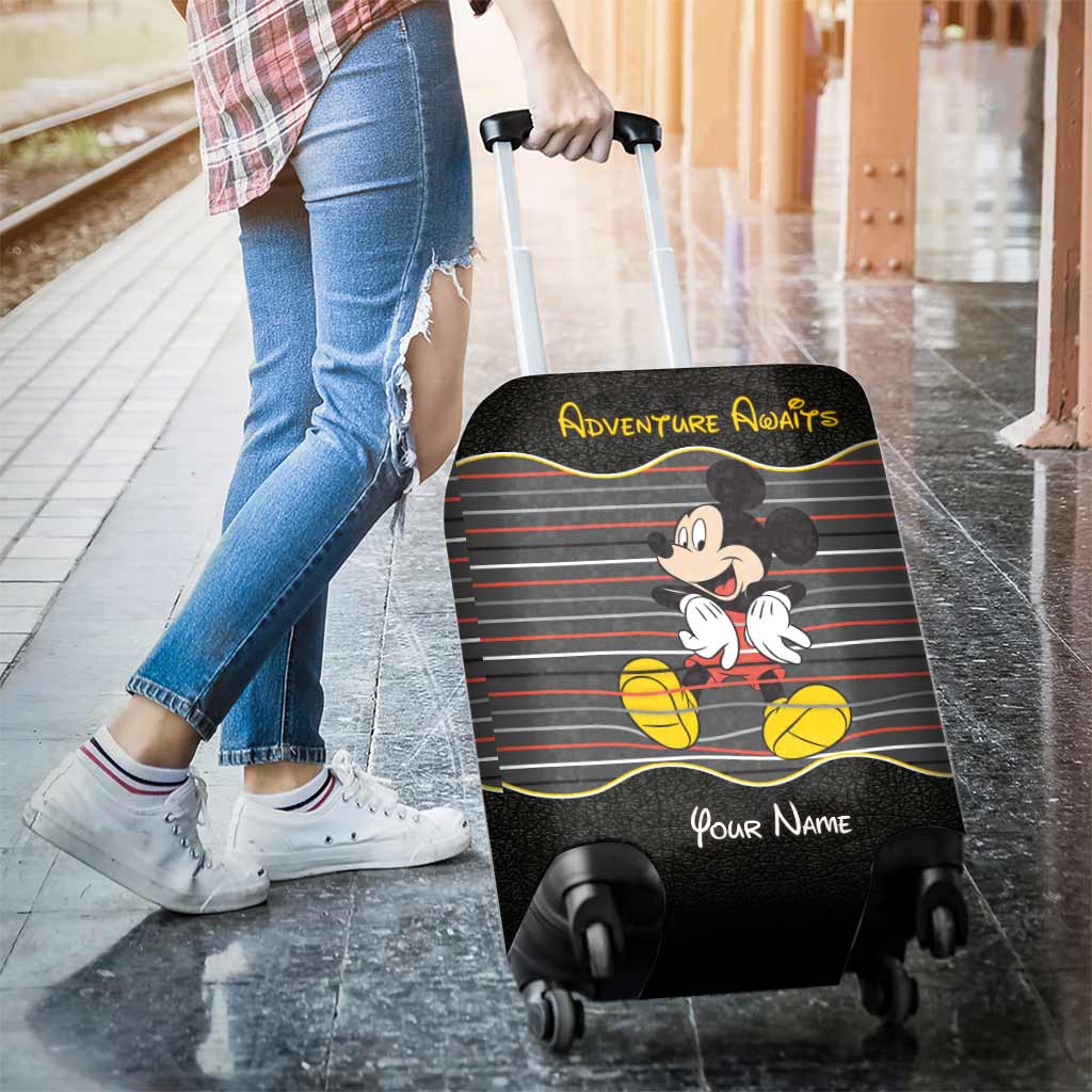 Adventure Awaits - Personalized Mouse Luggage Cover