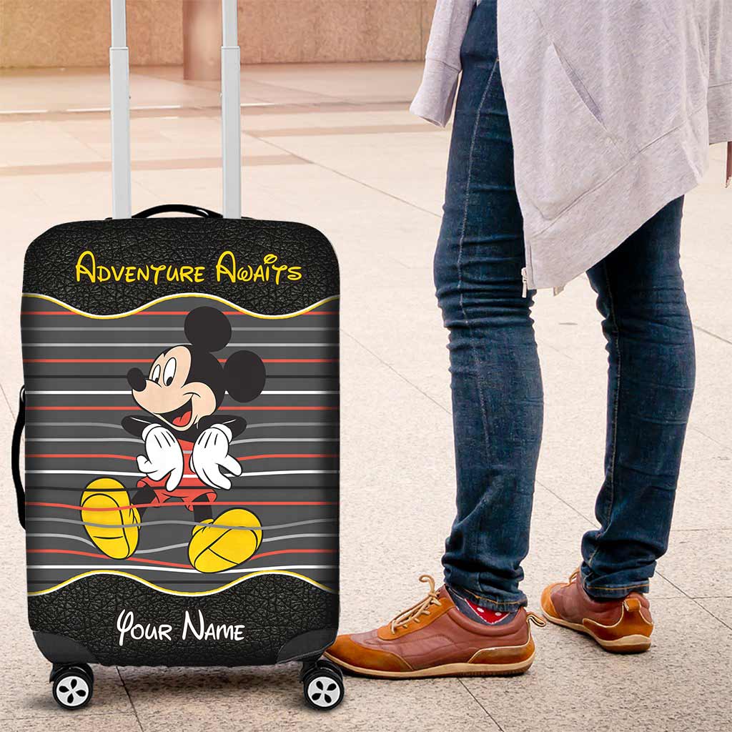 Adventure Awaits - Personalized Mouse Luggage Cover