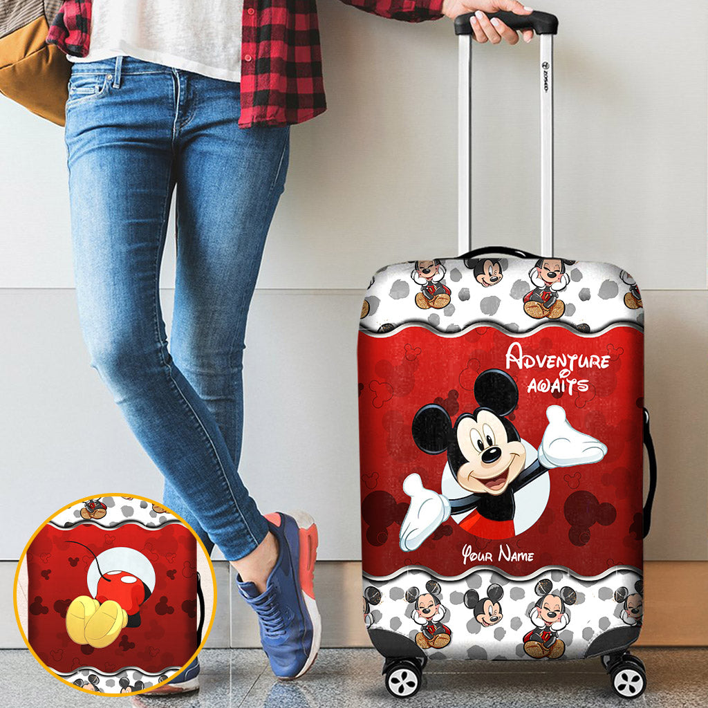 Adventure Awaits - Personalized Mouse Luggage Cover