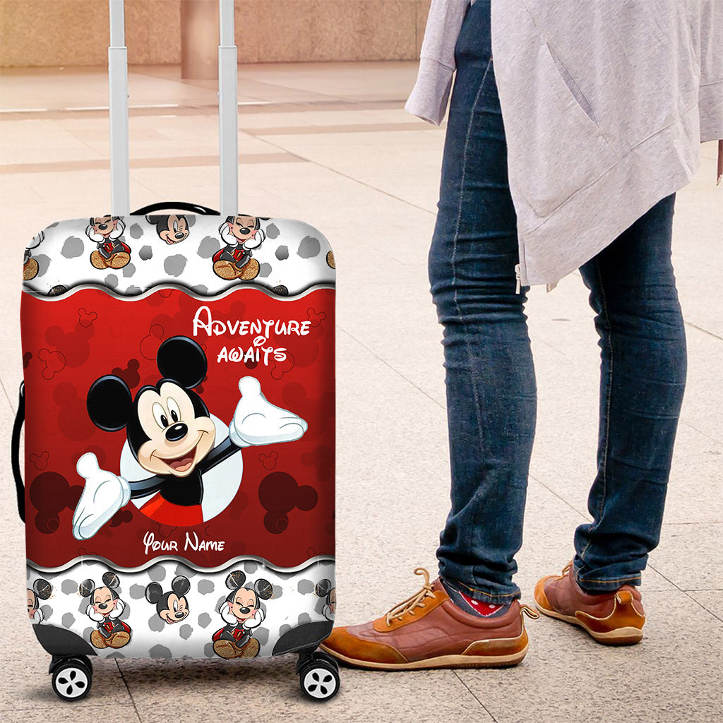 Adventure Awaits - Personalized Mouse Luggage Cover