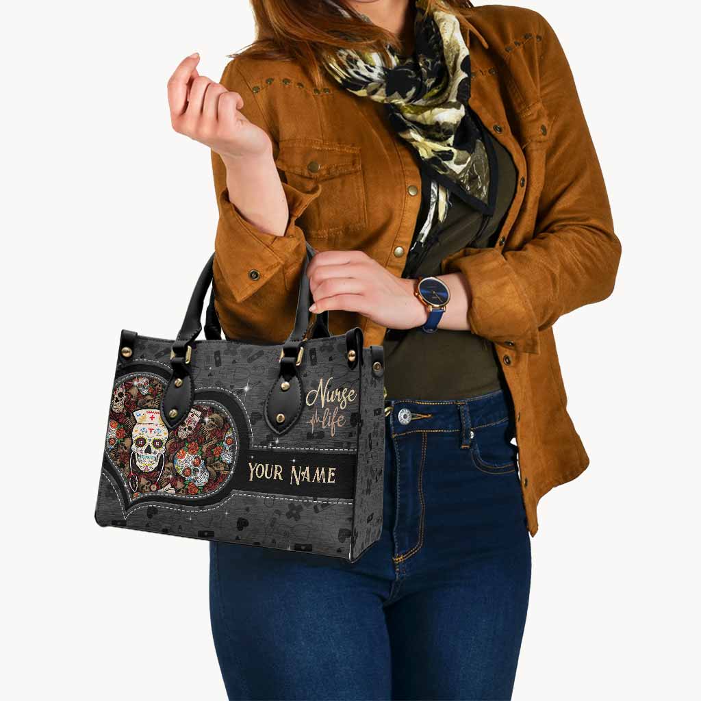 Nurse Life - Personalized Nurse Leather Handbag