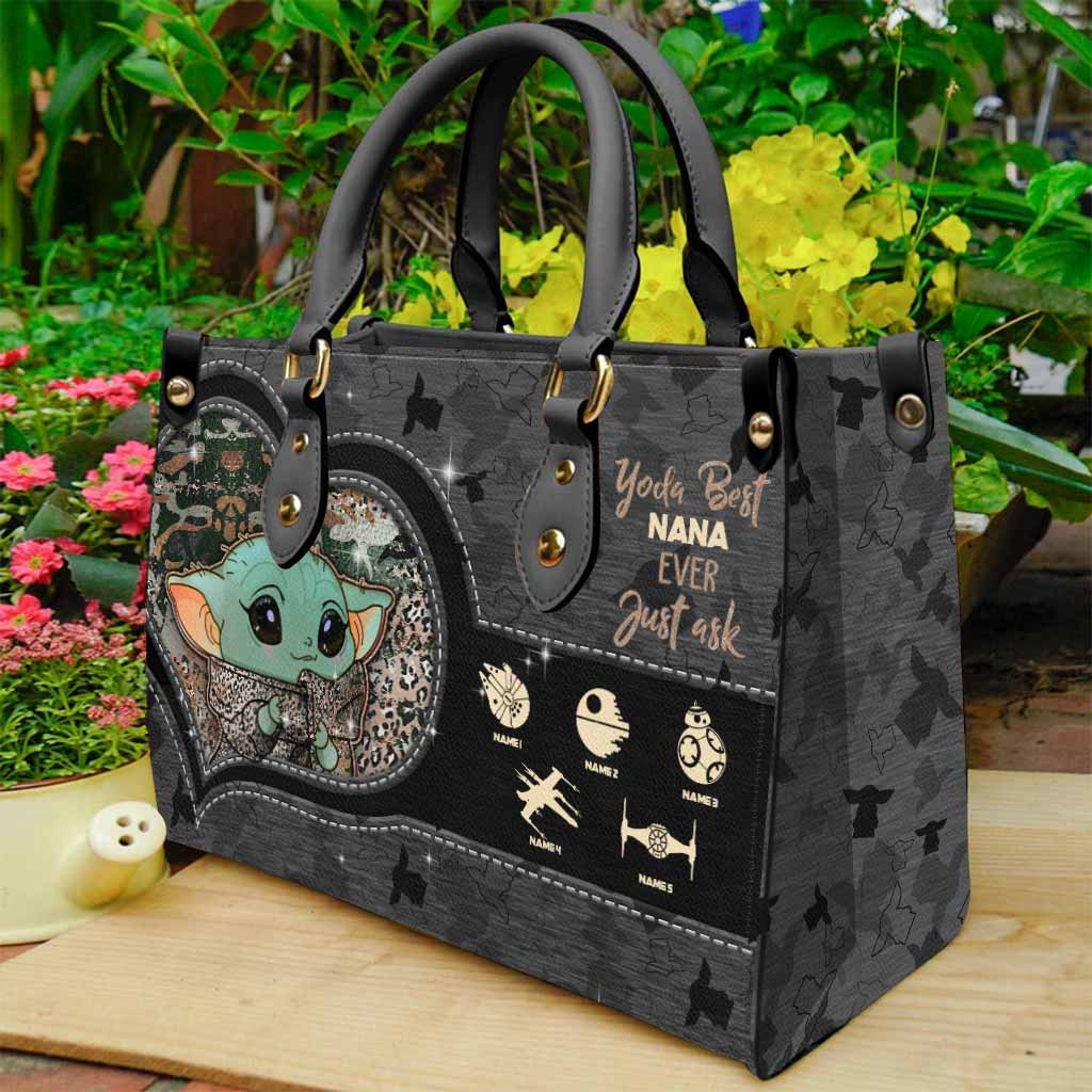 Best Nana Ever - Personalized Mother's Day Grandma Leather Handbag