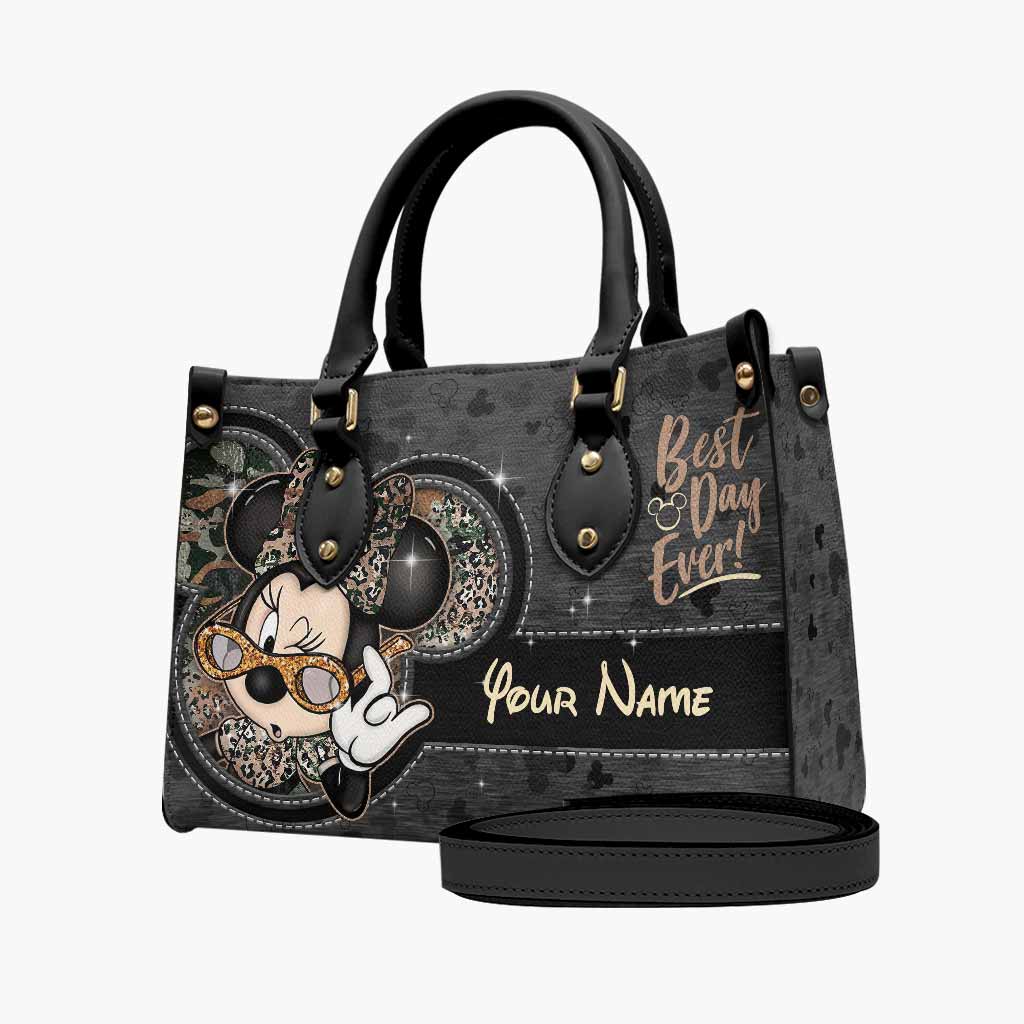 Best Day Ever Mouse Ears - Personalized Leather Handbag